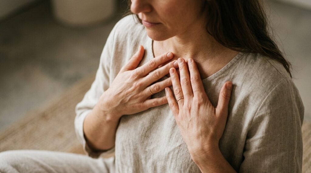 Close-up photorealistic image of a womans hands performing