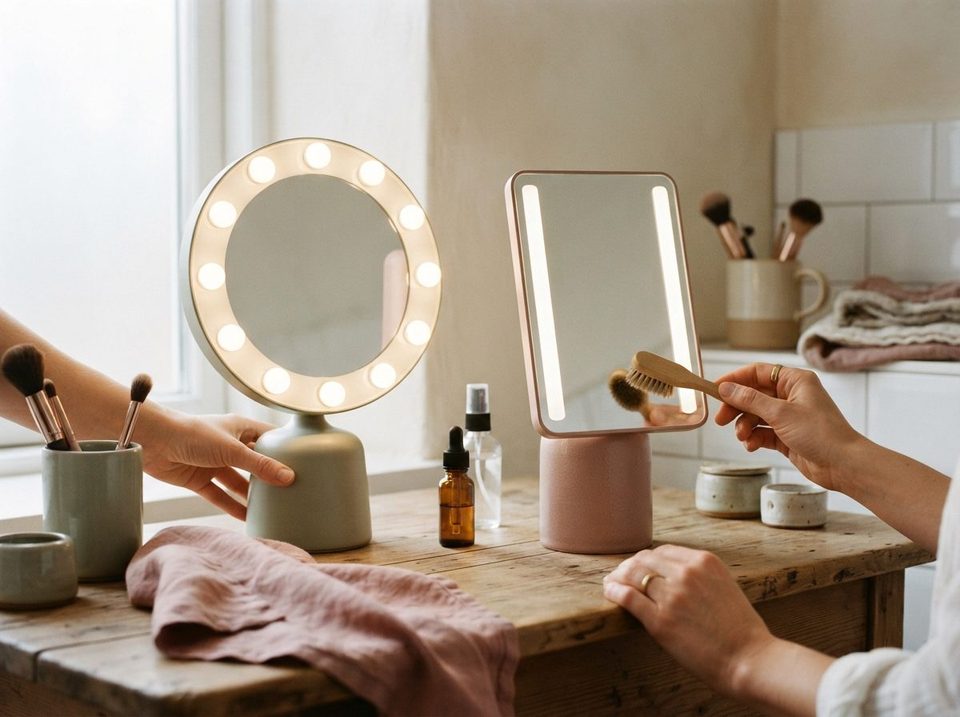 Illustrationsbillede: Sådan vælger du makeup spejl med lys